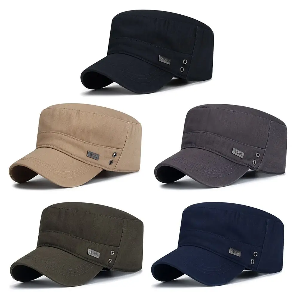 Oddychająca czapka Combat Fishing Płaska regulowana czapka Męska czapka wojskowa unisex Czapka z daszkiem Bawełniana czapka kadeta