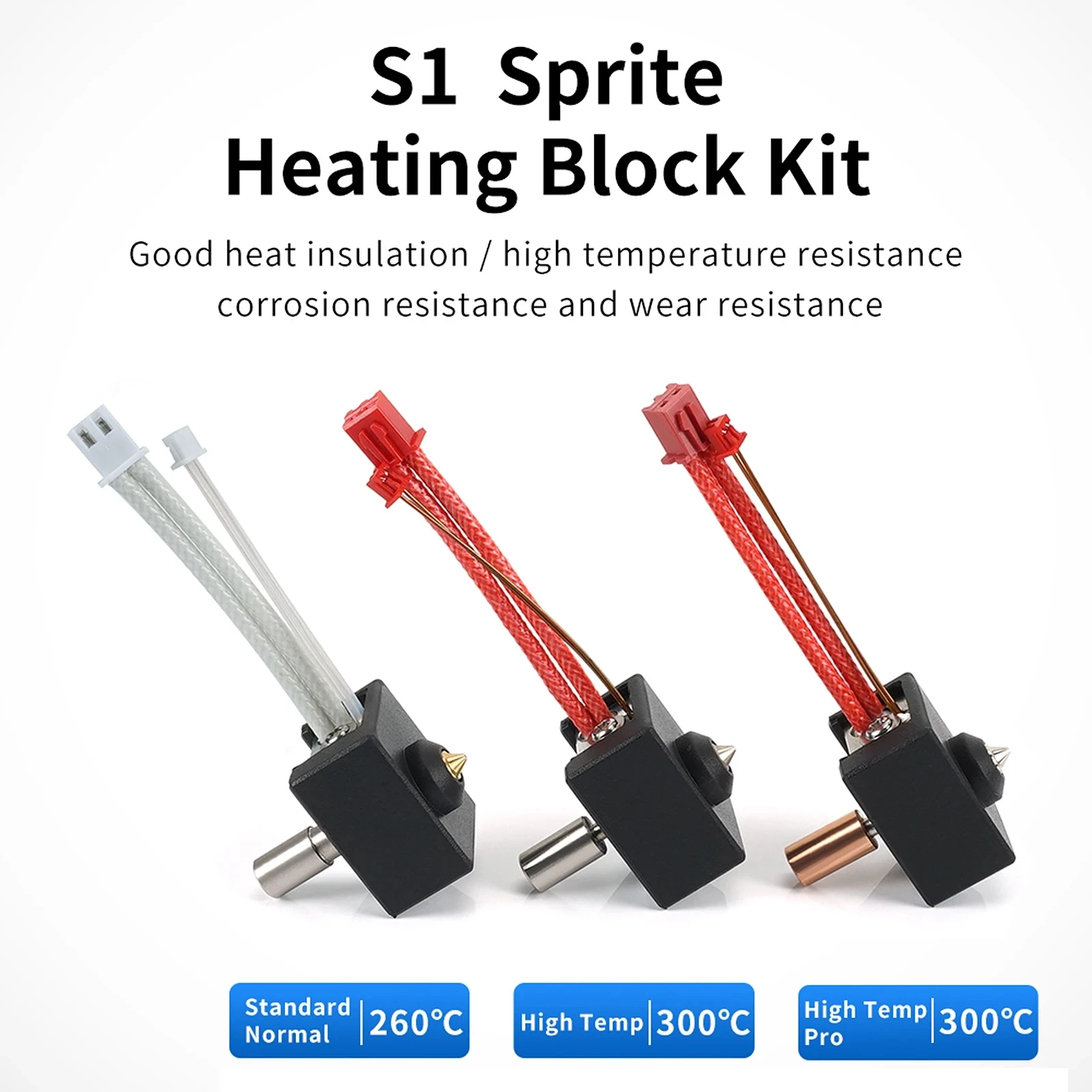 Oficjalny Creality Ender-3 S1 /CR-10 Smart Pro/Sermoon V1 / pro Sprite Extruder Upgrade Heater Block Kit High… Oficjalny Creality Ender-3 S1 /CR-10 Smart Pro/Sermoon V1 / pro Sprite Extruder Upgrade Heater Block Kit High…