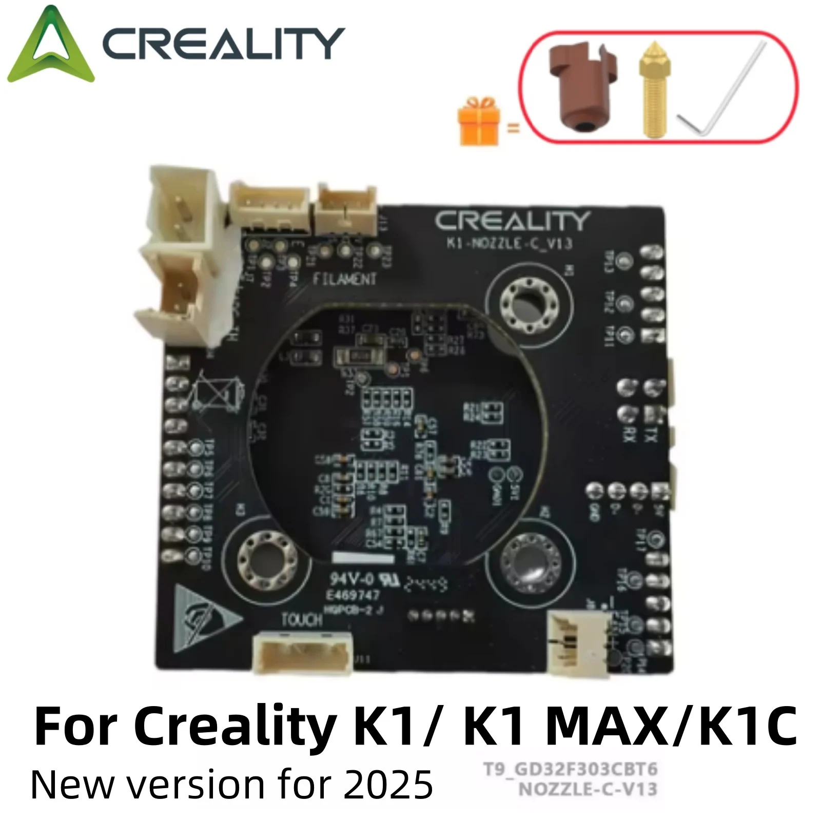 Oryginalny K1C PCBA_G_K1-MAX K1_T9_GD32F303CBT6 NOZZLE-C-V13 HQPCB-2 Adapter Board PCBA Breakout Module For…