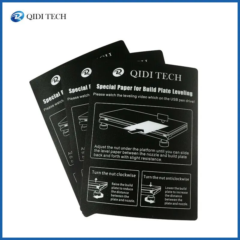 Papierki poziomujące QIDI TECHNOLOGY do drukarki 3D QIDI (trzy sztuki)