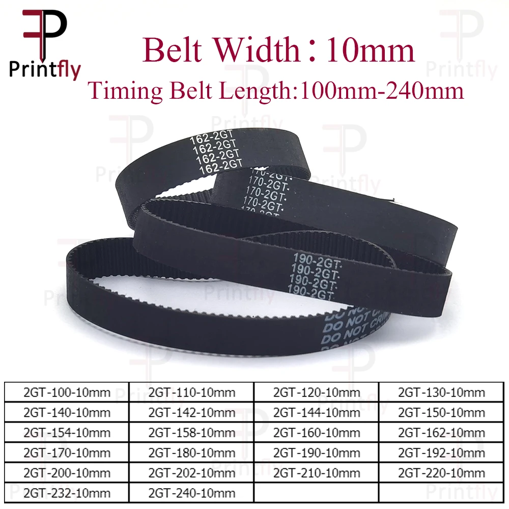 Pasek rozrządu Printfly 2GT/GT2 Szerokość 10mm 100 110 120 130 140 142 144 150 154 158 160 162 170 180 190 192…