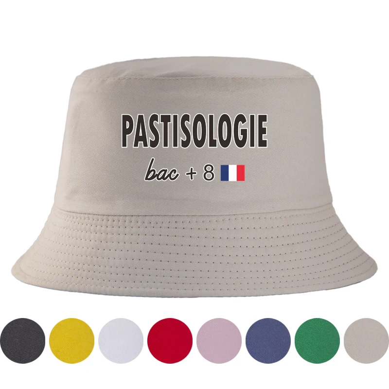 Pastisologie Bac +8 Bob Chapeau French Quote Reversible bucket Hat Marseille Pastis Fans Summer Outdoor Sun Style dla mężczyzn kobiet