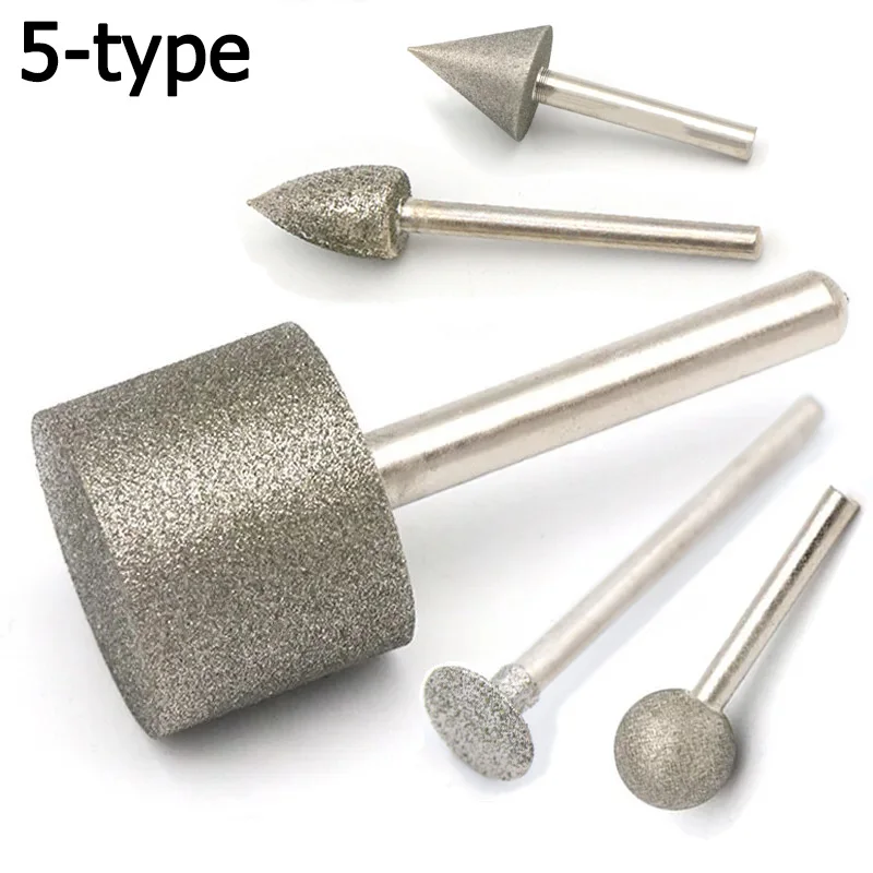 Pełnowymiarowy 3 ~ 25mm Cylinder/kulka/kulka/typ igły H platerowana diamentowa głowica szlifierska polerowanie…