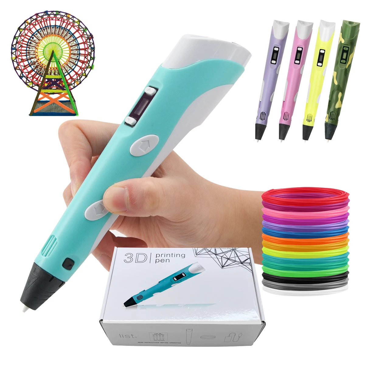 Pióro 3D dla dzieci Pióro do rysowania 3D DIY Zabawny zestaw dla dzieci Urodziny Chidren Kreatywny prezent…