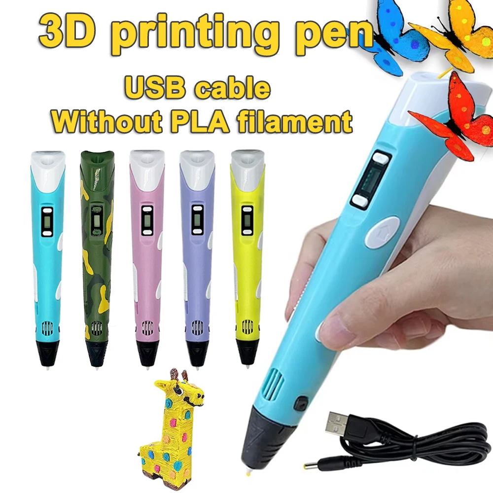 Pióro do druku 3D DIY trójwymiarowe malowanie zabawki dla dzieci zabawny kamuflaż z ekranem LCD kompatybilny… Pióro do druku 3D DIY trójwymiarowe malowanie zabawki dla dzieci zabawny kamuflaż z ekranem LCD kompatybilny…