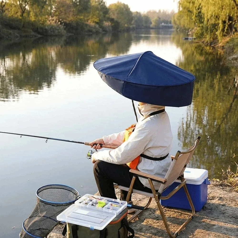 Praktyczny prezent: nylonowy parasol na głowę, odporny na deszcz, z tkaniny pongee, chroniący przed słońcem, przenośny, z ochroną UV, parasol do montażu na głowie, idealny do jazdy na rowerze Praktyczny prezent: nylonowy parasol na głowę, odporny na deszcz, z tkaniny pongee, chroniący przed słońcem, przenośny, z ochroną UV, parasol do montażu na głowie, idealny do jazdy na rowerze