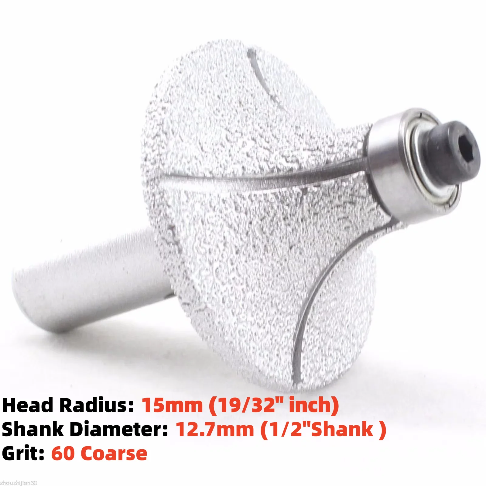Promień 15 mm 19/32 cala Diamentowy profil lutowany Frez do marmuru Bullnose ILOVETOOL Promień 15 mm 19/32 cala Diamentowy profil lutowany Frez do marmuru Bullnose ILOVETOOL