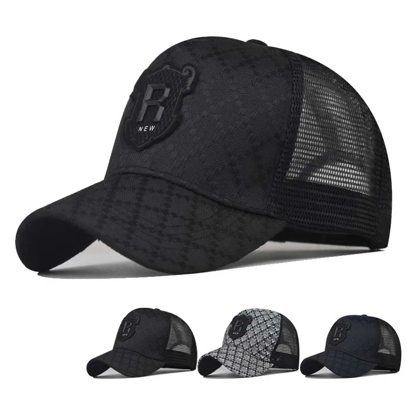 R Letter Icon Męska czapka z daszkiem dla mężczyzn Letnia regulowana sportowa czapka hip-hopowa Oddychająca siatkowa czapka przeciwsłoneczna Trucker R Letter Icon Męska czapka z daszkiem dla mężczyzn Letnia regulowana sportowa czapka hip-hopowa Oddychająca siatkowa czapka przeciwsłoneczna Trucker