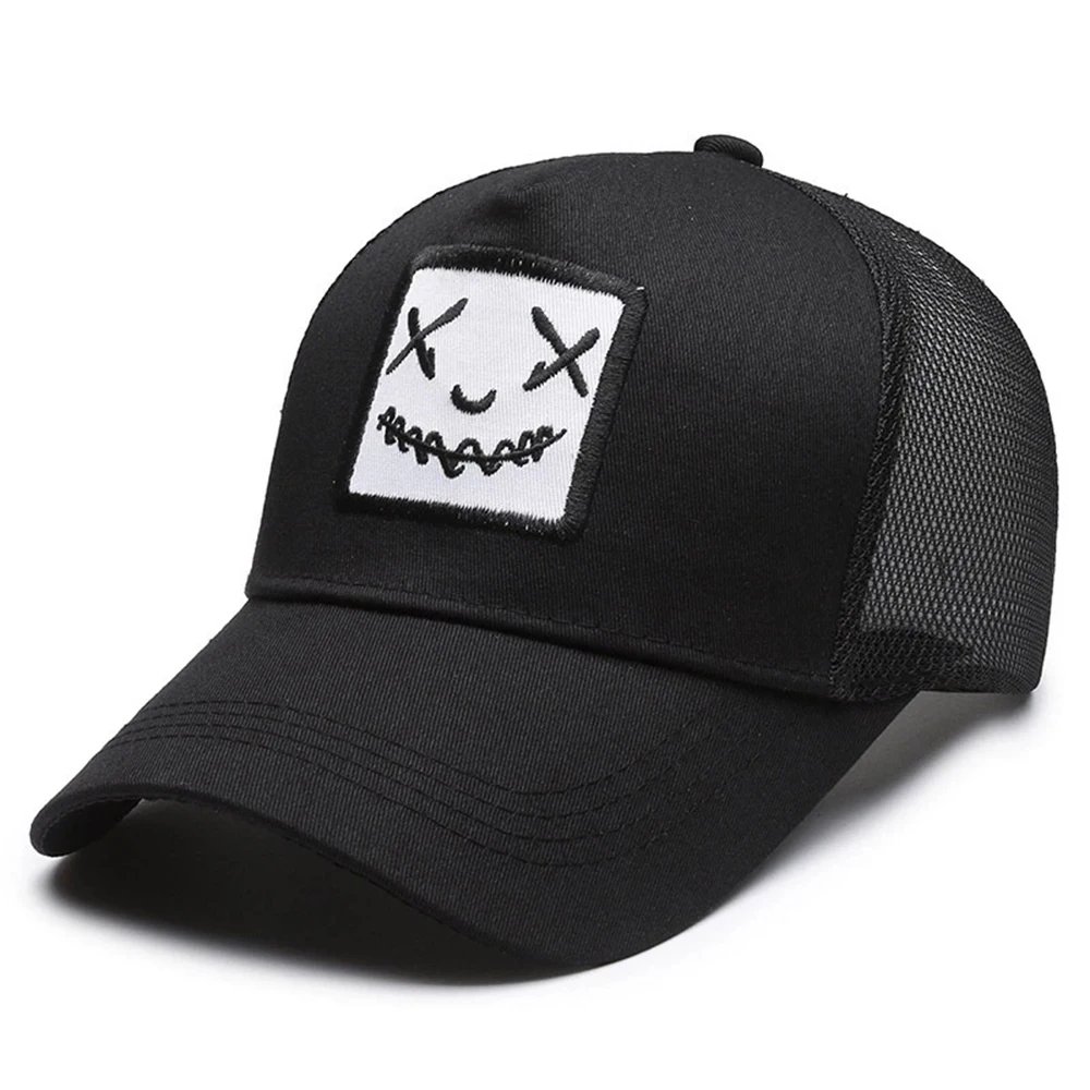 Regulowane czapki bejsbolowe unisex z haftem Ghost Face, na wiosnę i lato, do noszenia na zewnątrz, chroniące przed słońcem