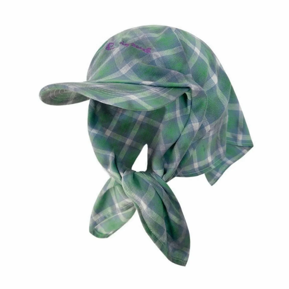 Retro Kraciasta Czapka z Chustą na Głowę Oddychająca Regulowana Czapka z Chustą na Głowę Czapka Bejsbolówka Modna Czapka Wiązana Podróż Wakacje Retro Kraciasta Czapka z Chustą na Głowę Oddychająca Regulowana Czapka z Chustą na Głowę Czapka Bejsbolówka Modna Czapka Wiązana Podróż Wakacje