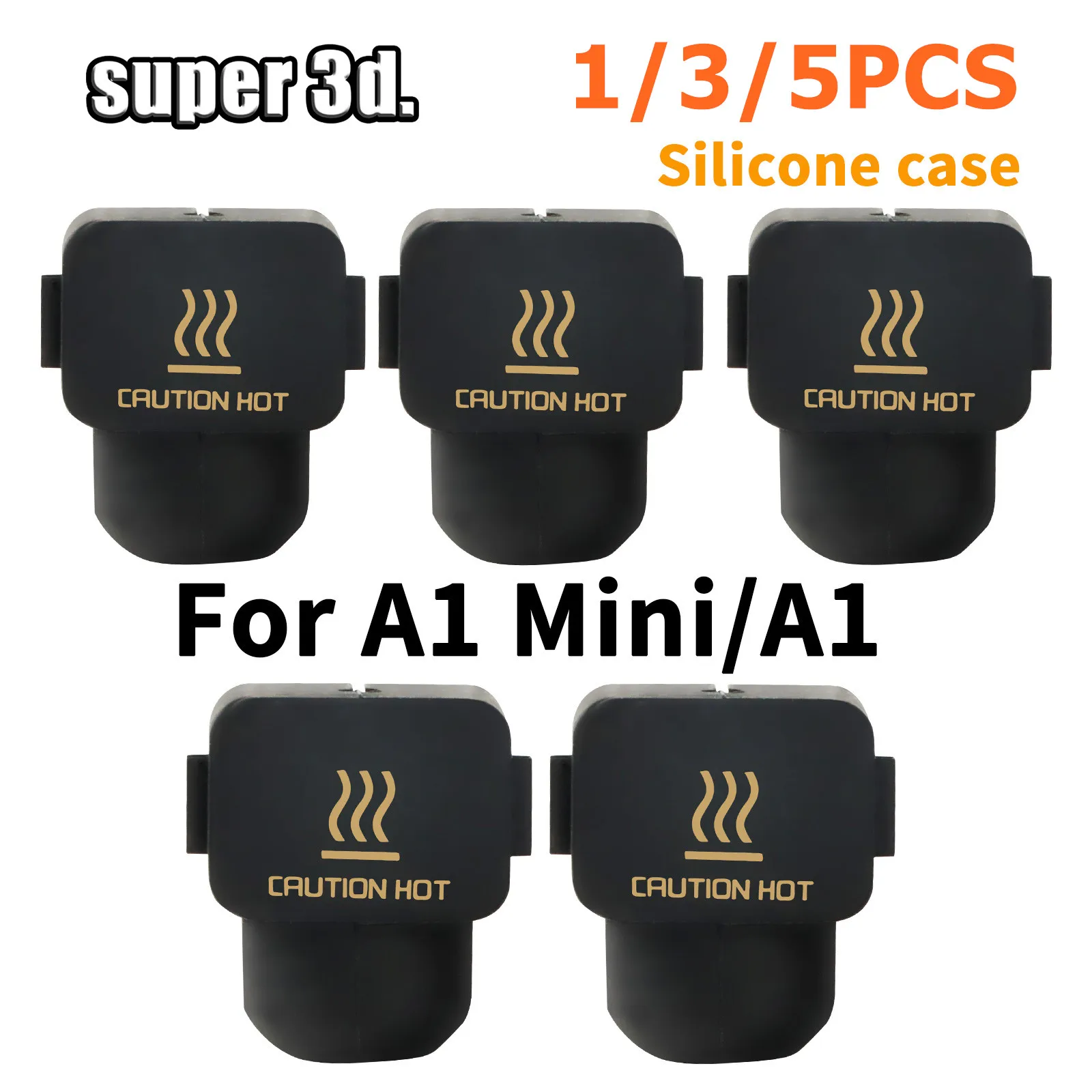 Silikonowe skarpetki silikonowe 1/3/5Pcs do mini etui Bambu Lab A1 Drukarka 3D Blok grzewczy Silikonowy rękaw… Silikonowe skarpetki silikonowe 1/3/5Pcs do mini etui Bambu Lab A1 Drukarka 3D Blok grzewczy Silikonowy rękaw…