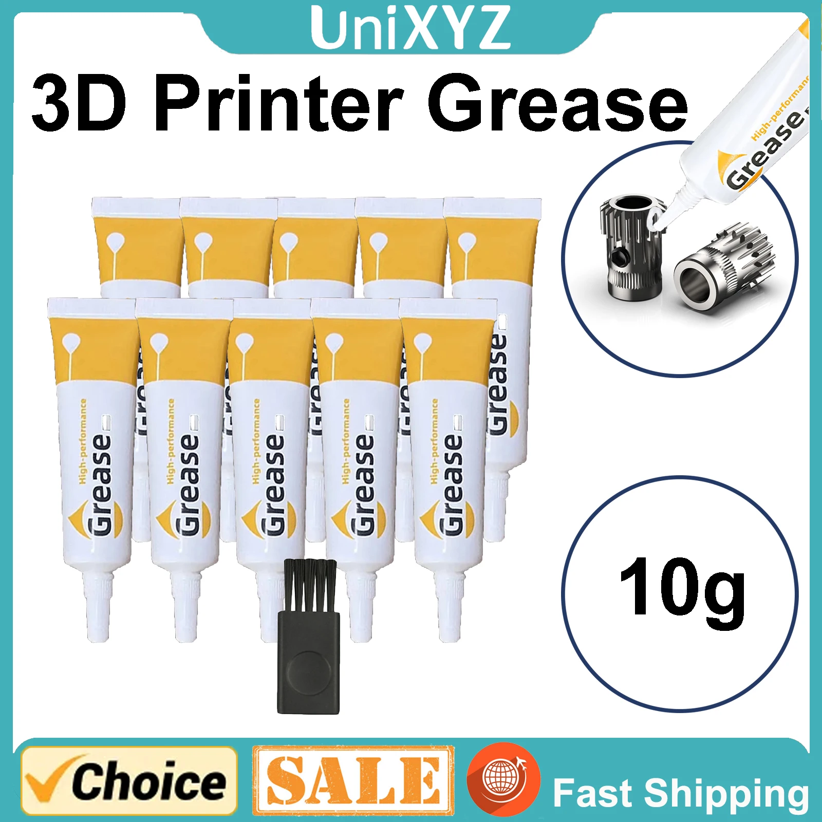 Smar do drukarek 3D Olej smarujący, redukujący hałas Dobry do Creality Ender3 Bambu Lab P1 X1 Elegoo Anycubic…