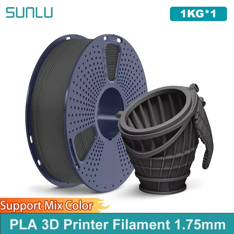 SUNLU 1KG PLA Filament do drukarek 3D 1,75 mm, ładnie nawinięty Filament do drukowania 3D Pasuje do większości…