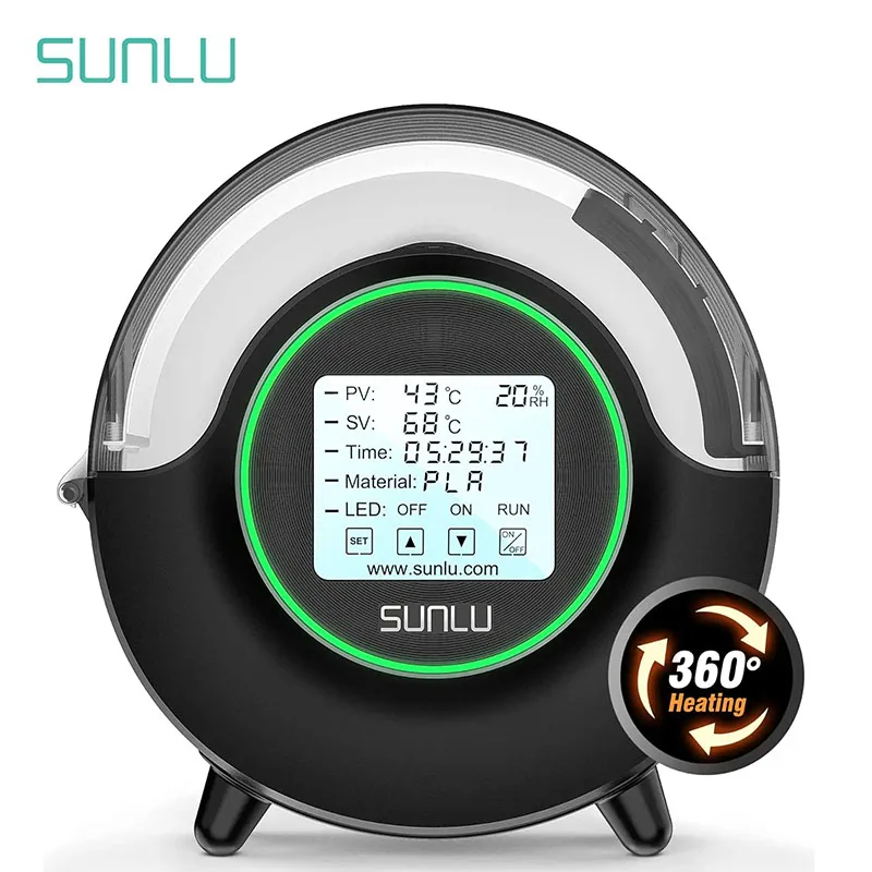 SUNLU S2 Suszarka z wentylatorem Upgrade 3D Filament Dry Box 82mm MAX70 ℃ 360 ° Wyświetlacz wilgotności… SUNLU S2 Suszarka z wentylatorem Upgrade 3D Filament Dry Box 82mm MAX70 ℃ 360 ° Wyświetlacz wilgotności…