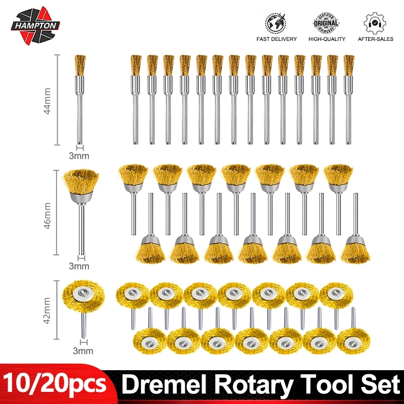 Szczotka druciana z chwytem 3,0 mm Drut mosiężny 10/20 szt. Narzędzie do polerowania Usuwanie rdzy z metalu… Szczotka druciana z chwytem 3,0 mm Drut mosiężny 10/20 szt. Narzędzie do polerowania Usuwanie rdzy z metalu…