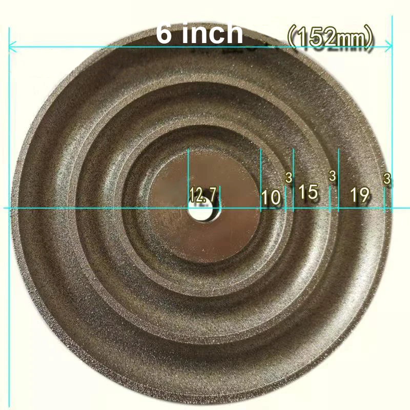 Tarcza diamentowa do szlifowania 6 cali (150 mm) z 3 rowkami, do kształtowania jajek, polerowania jadeitu, do…
