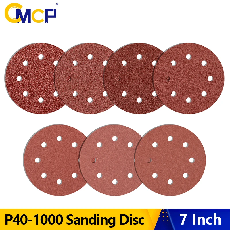 Tarcza szlifierska CMCP 7 cali 180 mm 8 otworów mocowana na rzep papier ścierny 40-1000 do obróbki… Tarcza szlifierska CMCP 7 cali 180 mm 8 otworów mocowana na rzep papier ścierny 40-1000 do obróbki…