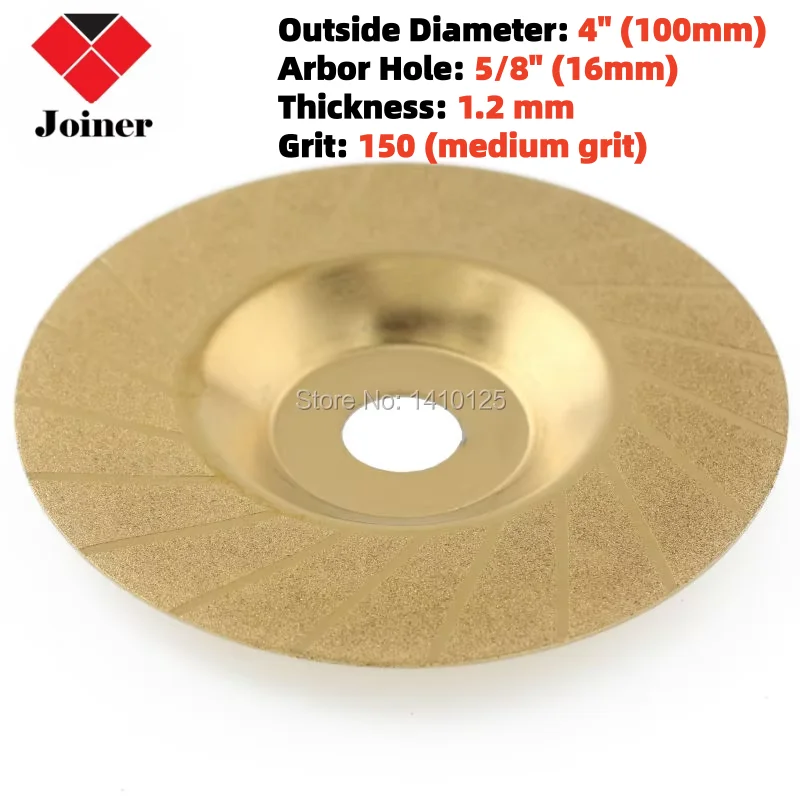 Tarcza szlifierska diamentowa 4 cale (100 mm) z powłoką tytanową, wypukła, do szlifierki kątowej, otwór… Tarcza szlifierska diamentowa 4 cale (100 mm) z powłoką tytanową, wypukła, do szlifierki kątowej, otwór…