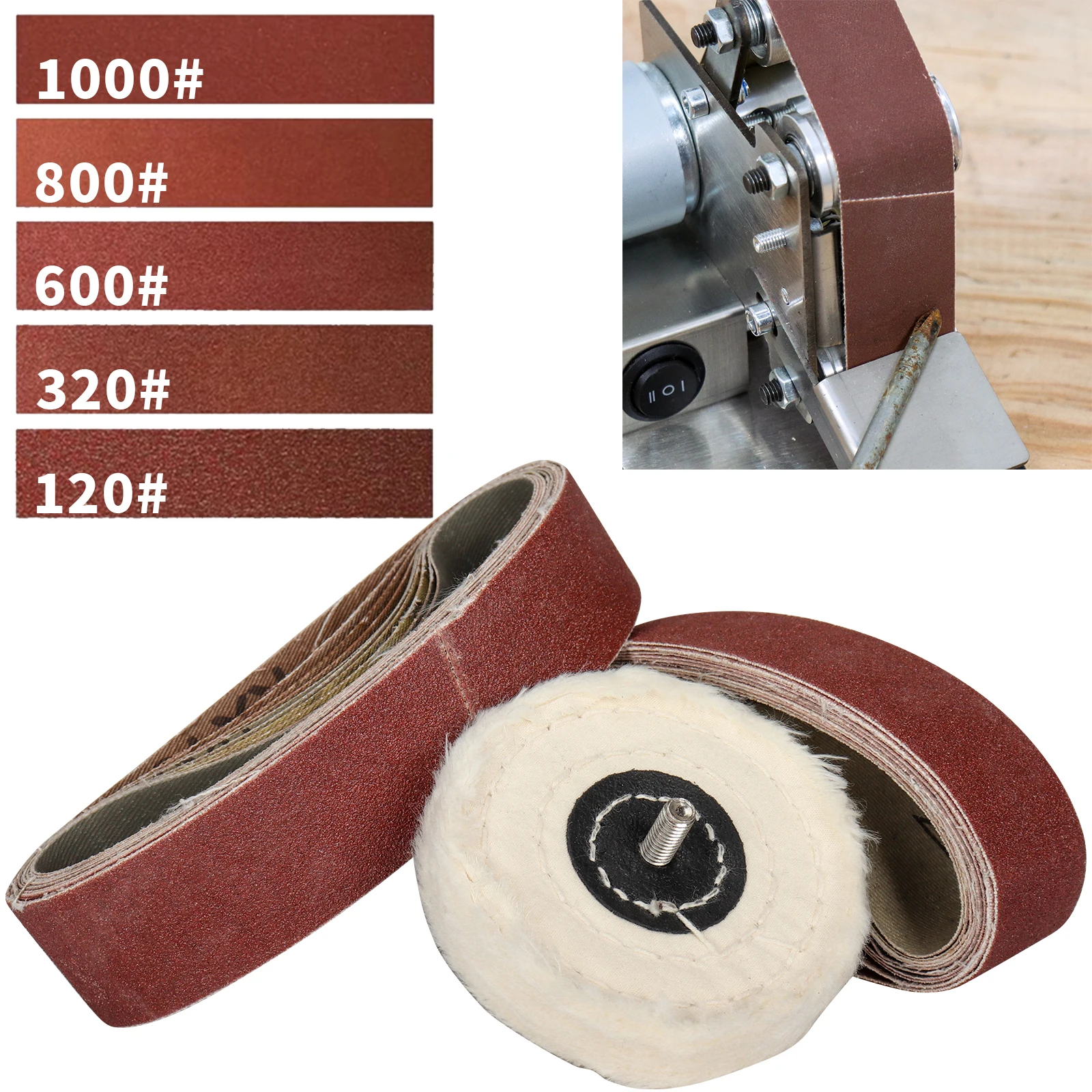 Taśmy szlifierskie 330x30mm 3 ”tarcza polerska tarcza polerska drewno miękki metal papier ścierny do… Taśmy szlifierskie 330x30mm 3 ”tarcza polerska tarcza polerska drewno miękki metal papier ścierny do…