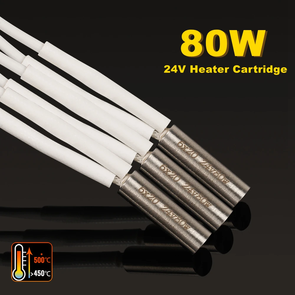 Torlipy Nowy wkład grzejny 24V 80W Wysokotemperaturowa rura szybkiego ogrzewania 6 * 20mm Części drukarki 3D… Torlipy Nowy wkład grzejny 24V 80W Wysokotemperaturowa rura szybkiego ogrzewania 6 * 20mm Części drukarki 3D…