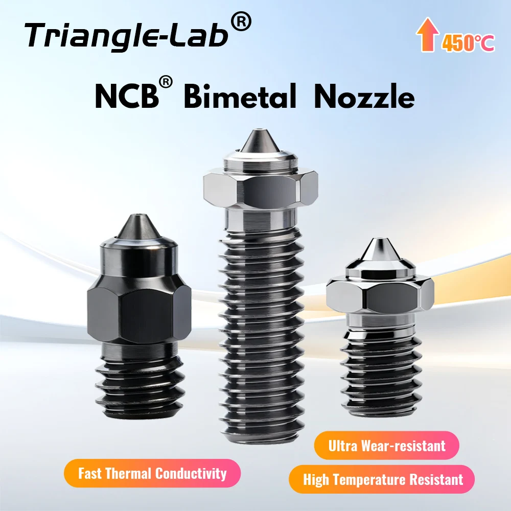 Trianglelab NCB ™ Dysza V6 VOLCANO MK8 DLC Bimetalowa ze stali hartowanej, stopu miedzi, z powłoką diamentową…