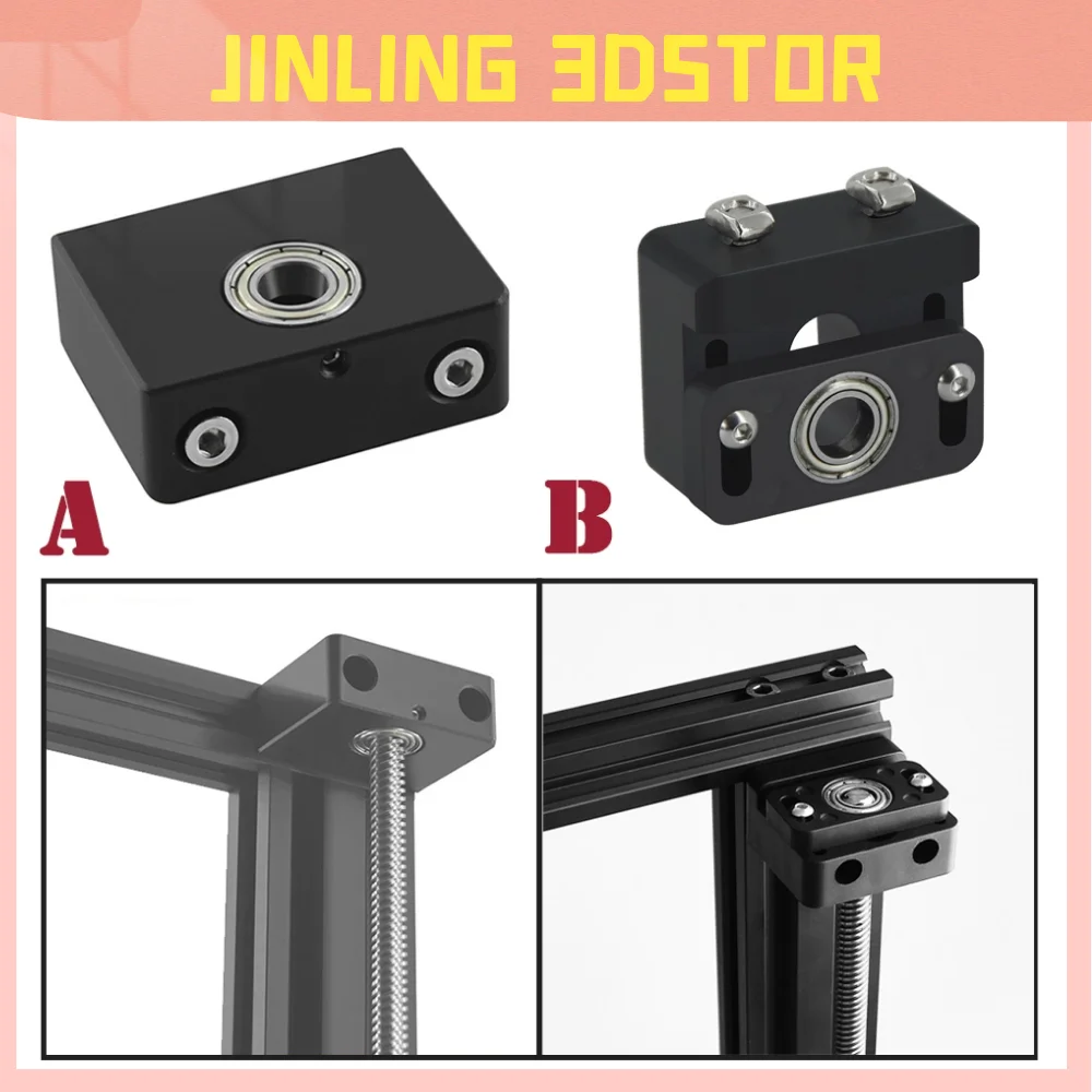 Ulepszenie drukarki 3D Metalowy uchwyt łożyska Z-Rod Aluminiowa plastikowa śruba pociągowa osi Z Górne…
