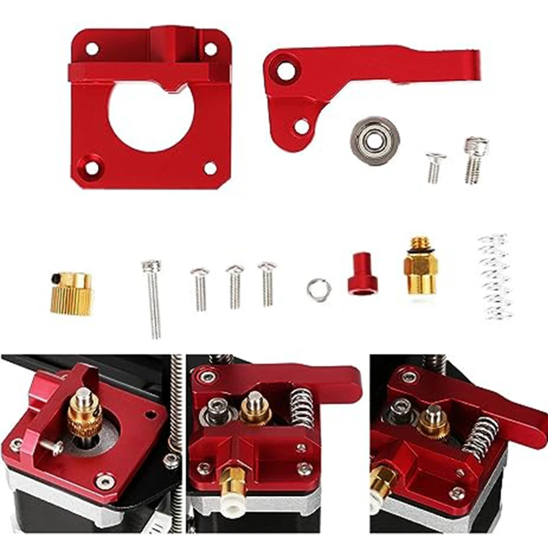 Ulepszony aluminiowy zestaw napędu i podawania filamentu MK8 do drukarek 3D Creality Ender 3/3 Pro/3 V2, Ender… Ulepszony aluminiowy zestaw napędu i podawania filamentu MK8 do drukarek 3D Creality Ender 3/3 Pro/3 V2, Ender…