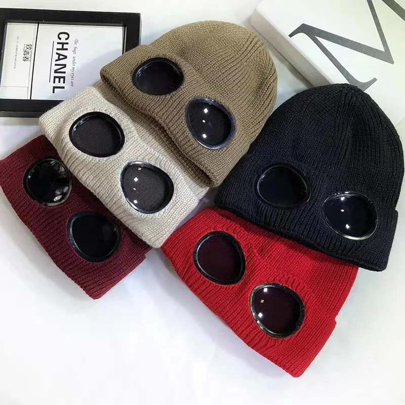 Unisex mężczyźni kobiety czapka z dzianiny z goglami wiatroszczelna ocieplana zimowa czapka narciarska miękka ciepła antypoślizgowa ochrona uszu Garros Unisex mężczyźni kobiety czapka z dzianiny z goglami wiatroszczelna ocieplana zimowa czapka narciarska miękka ciepła antypoślizgowa ochrona uszu Garros
