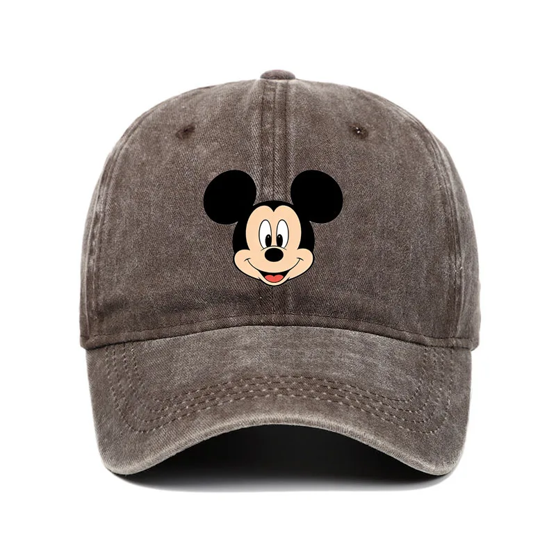 Unisexowa czapka baseballowa z nadrukiem Myszki Miki w stylu kawaii, czapki męskie i damskie, vintage czapki typu trucker, regulowane, codzienne czapki przeciwsłoneczne