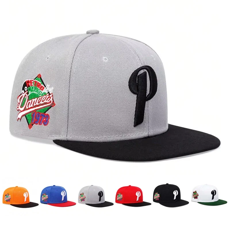 Unisexowe czapki hip-hopowe z haftowanym literą P, regulowane czapki bejsbolowe typu snapback na wiosnę i jesień, czapki przeciwsłoneczne na zewnątrz Unisexowe czapki hip-hopowe z haftowanym literą P, regulowane czapki bejsbolowe typu snapback na wiosnę i jesień, czapki przeciwsłoneczne na zewnątrz