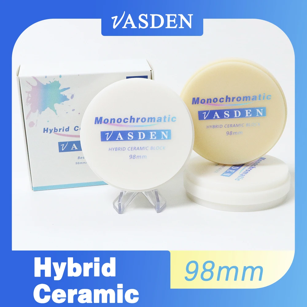 Vasden Hybrid Ceramics Dental Composite Resin CAD/CAM Glass Ceramic Hybrid Blocks Monolayer More Translucent Vasden Hybrid Ceramics Dental Composite Resin CAD/CAM Glass Ceramic Hybrid Blocks Monolayer More Translucent