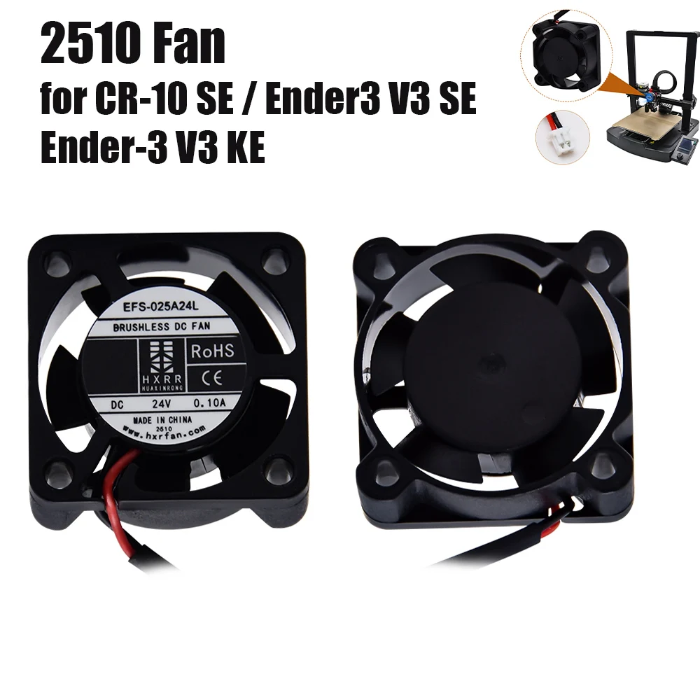 Wentylator z łożyskiem kulkowym 2510 do Ender 3 V3 SE Ender-3V3KE CR-10 SE Drukarki 3D Hotend 2510 Osiowy… Wentylator z łożyskiem kulkowym 2510 do Ender 3 V3 SE Ender-3V3KE CR-10 SE Drukarki 3D Hotend 2510 Osiowy…