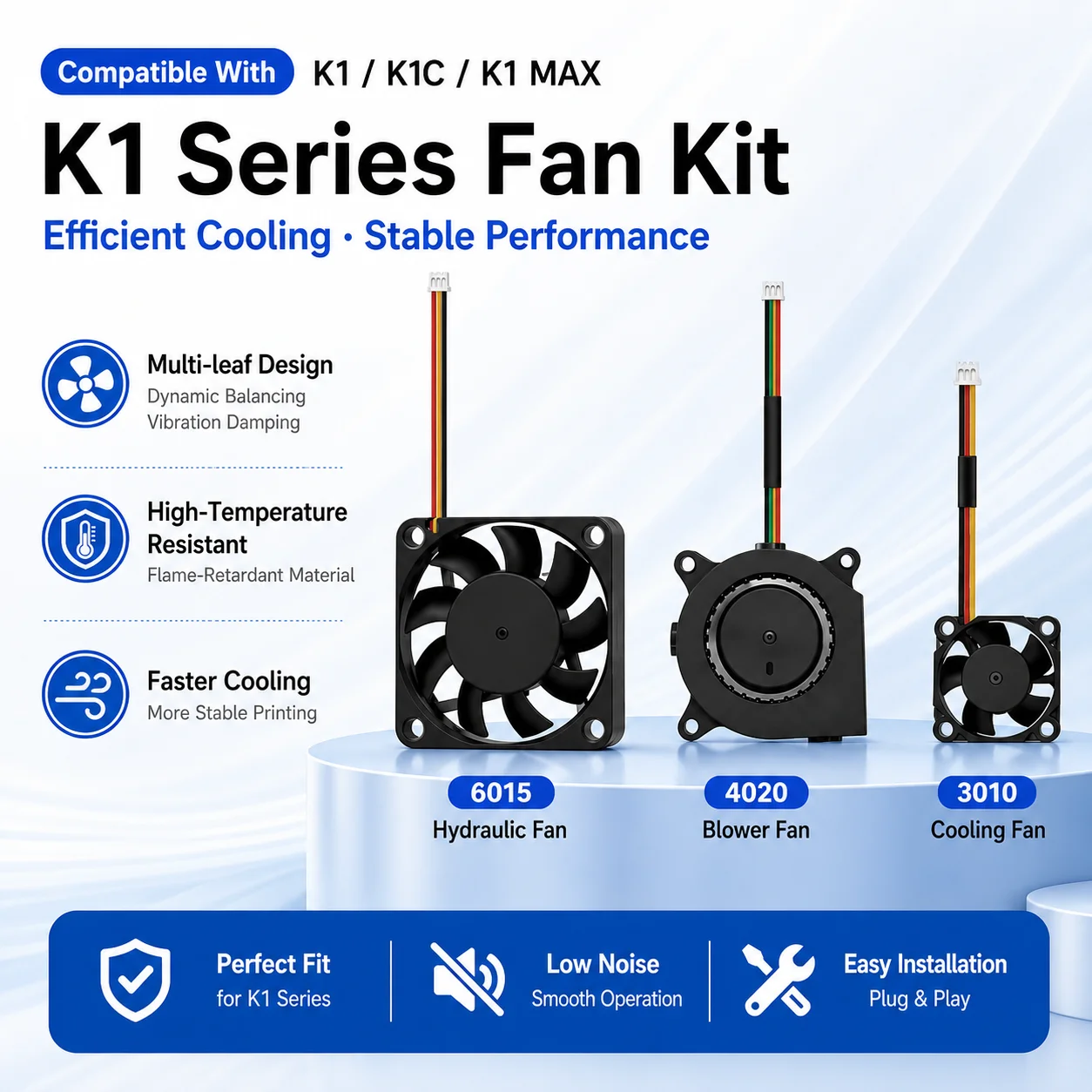 Wentylatory K1C/K1 MAX 4020, wentylator dmuchawczy DC 24V 3010, osiowy wentylator chłodzący, wentylator do… Wentylatory K1C/K1 MAX 4020, wentylator dmuchawczy DC 24V 3010, osiowy wentylator chłodzący, wentylator do…