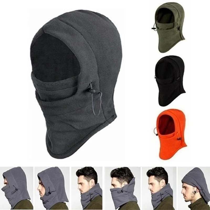Wiatroszczelna czapka unisex zimowa sportowa na świeżym powietrzu kamuflaż wielofunkcyjna polarowa osłona głowy miękka ciepła czapka z maską jeździecką Wiatroszczelna czapka unisex zimowa sportowa na świeżym powietrzu kamuflaż wielofunkcyjna polarowa osłona głowy miękka ciepła czapka z maską jeździecką