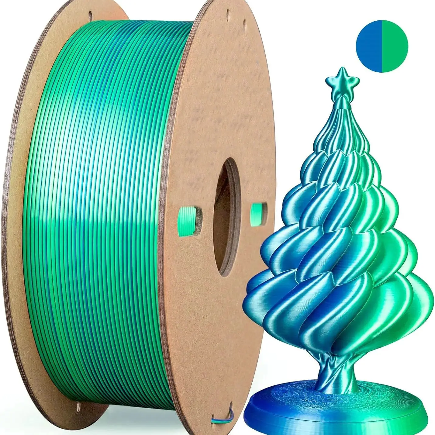 Wielokolorowy filament do drukarek 3D, Dual/Tri/Twist/Magic Color 1.75mm PLA błyszczący filament do druku…