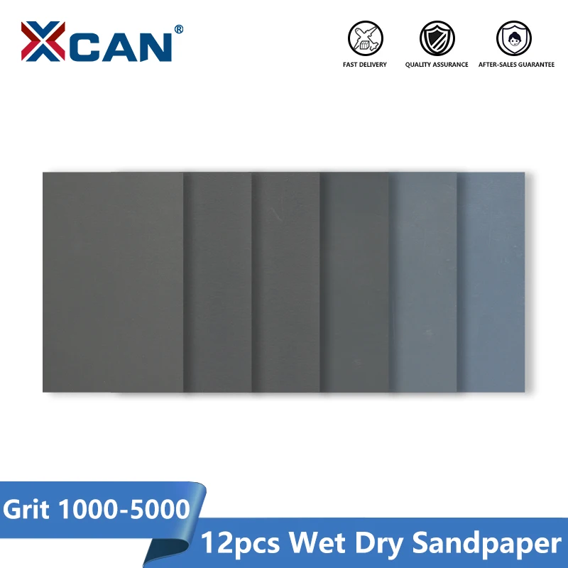 XCAN papier ścierny na mokro i sucho 12 sztuk 1000-5000 Grit wodoodporny papier ścierny 9×3.6 cala do drewna… XCAN papier ścierny na mokro i sucho 12 sztuk 1000-5000 Grit wodoodporny papier ścierny 9×3.6 cala do drewna…