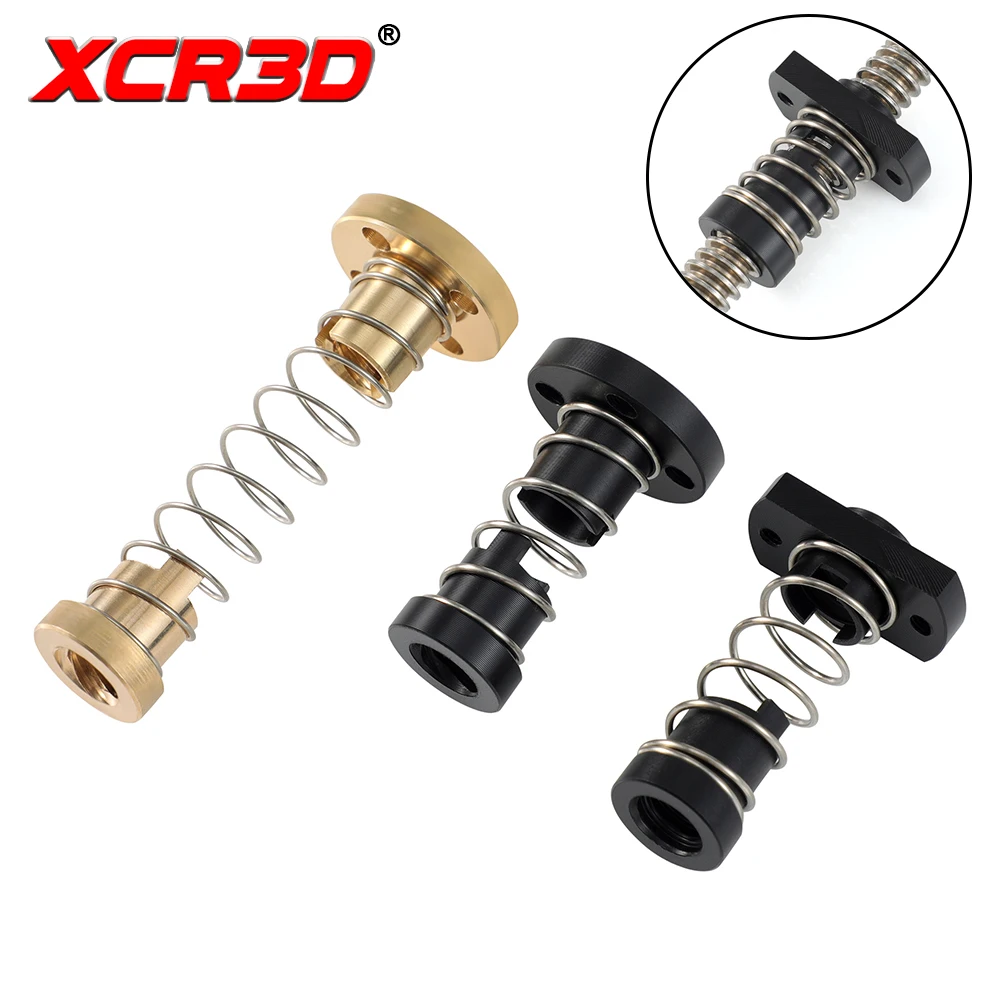 XCR3D 8mm TR8 – 8mm 4mm 2mm śruba pociągowa trapezowa ACME w/anty-luzowa nakrętka przeciwluzowa do CNC lub…