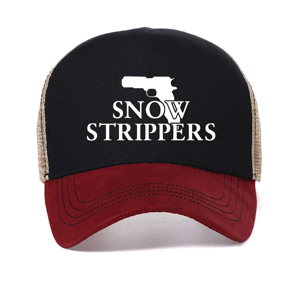 Zabawna czapka z daszkiem Snow Strippers Gun, letnia, męska, damska, modna, codzienna, regulowana, typu snapback, oddychająca, chroniąca przed słońcem