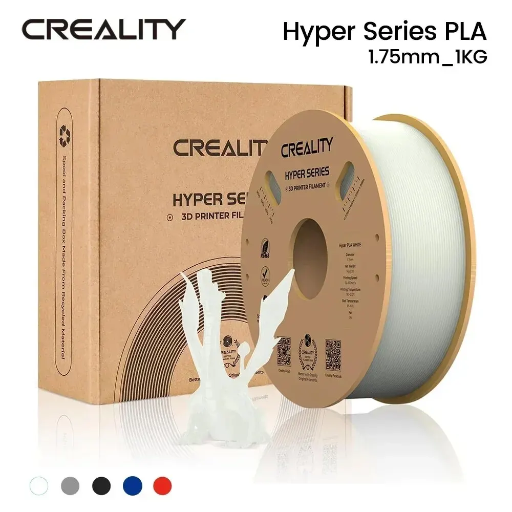 Żarnik PLA CREALITY Hyper Series 1,75 mm Lepsza płynność Szybsze chłodzenie Wysoka precyzja dla drukarek FDM