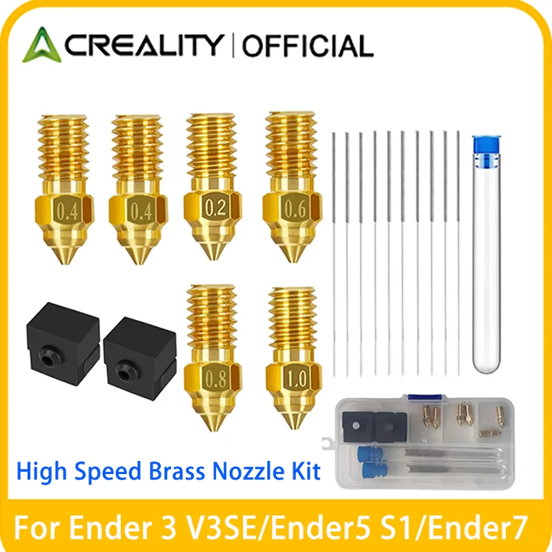 Zestaw dysz Creality Ender 3 V3 SE Dysze wytłaczarki odporne na wysokie temperatury z silikonową osłoną do…