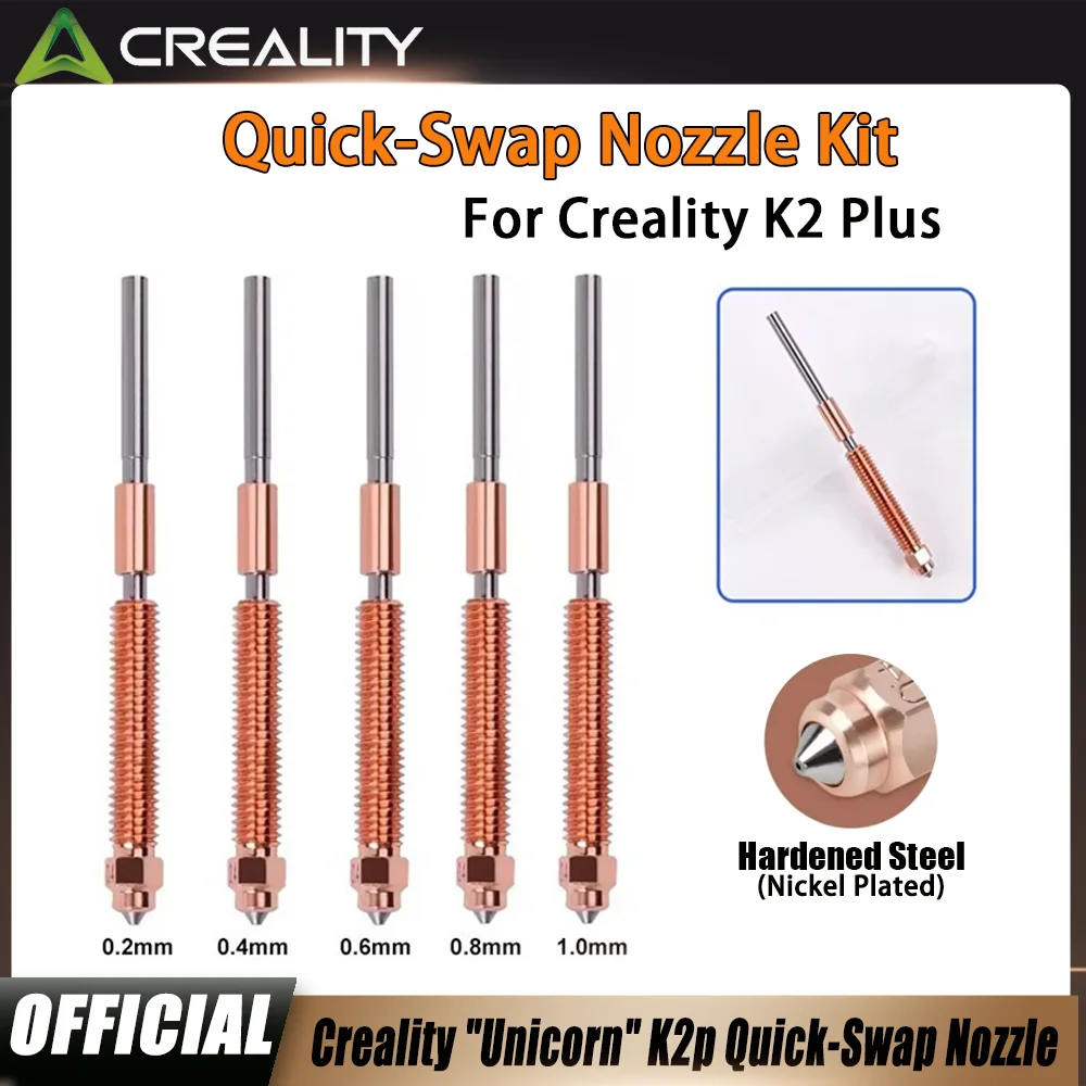Zestaw Dysz Creality „Unicorn” K2 Plus Hi Combo z Szybką Wymianą 0.2/0.4/0.6/0.8mm | Zintegrowana Metalowa… Zestaw Dysz Creality „Unicorn” K2 Plus Hi Combo z Szybką Wymianą 0.2/0.4/0.6/0.8mm | Zintegrowana Metalowa…