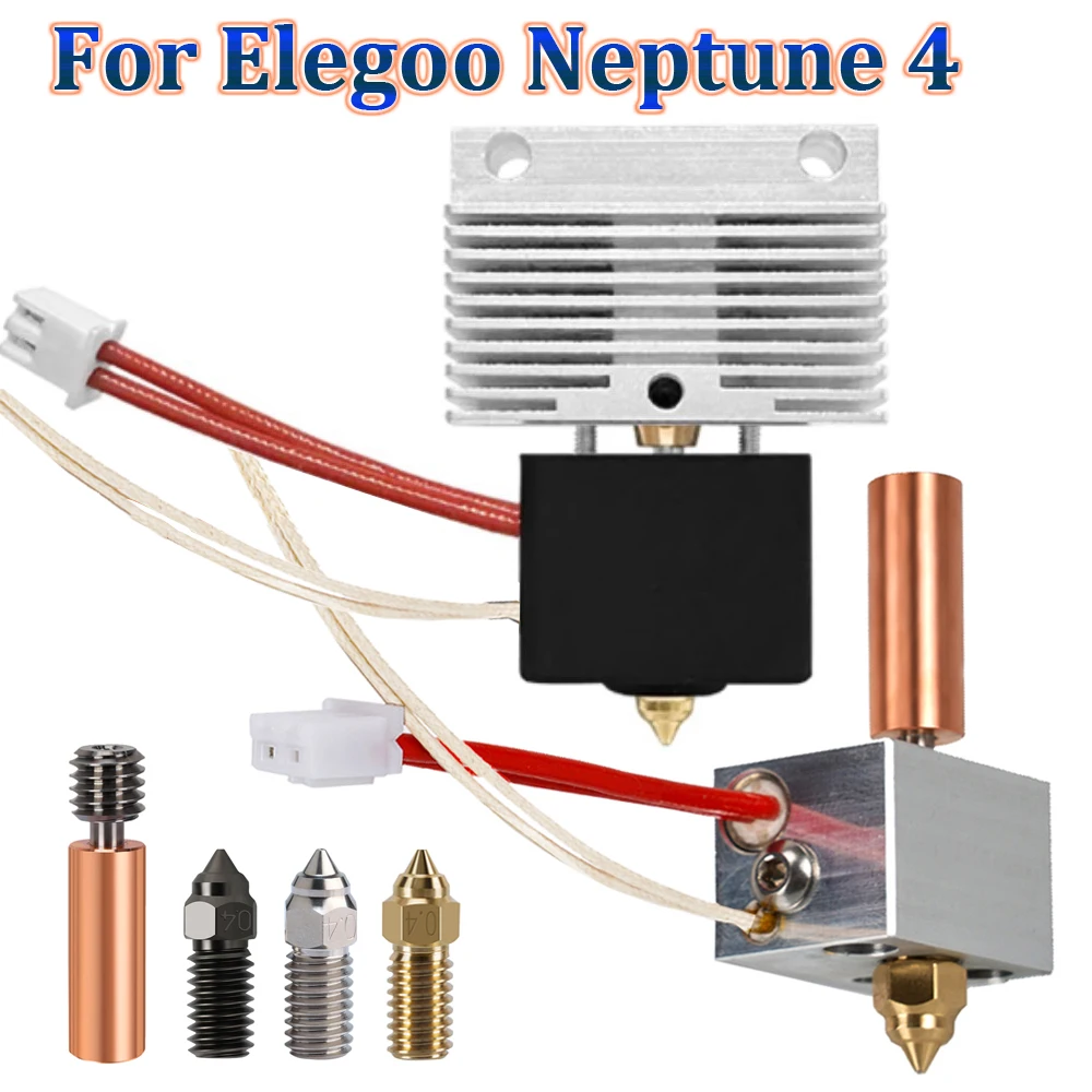 Zestaw Hotend do drukarki 3D Elegoo Neptune 4 Część Bimetal Heatbreak Heat Block Heater Termistor do głowicy… Zestaw Hotend do drukarki 3D Elegoo Neptune 4 Część Bimetal Heatbreak Heat Block Heater Termistor do głowicy…
