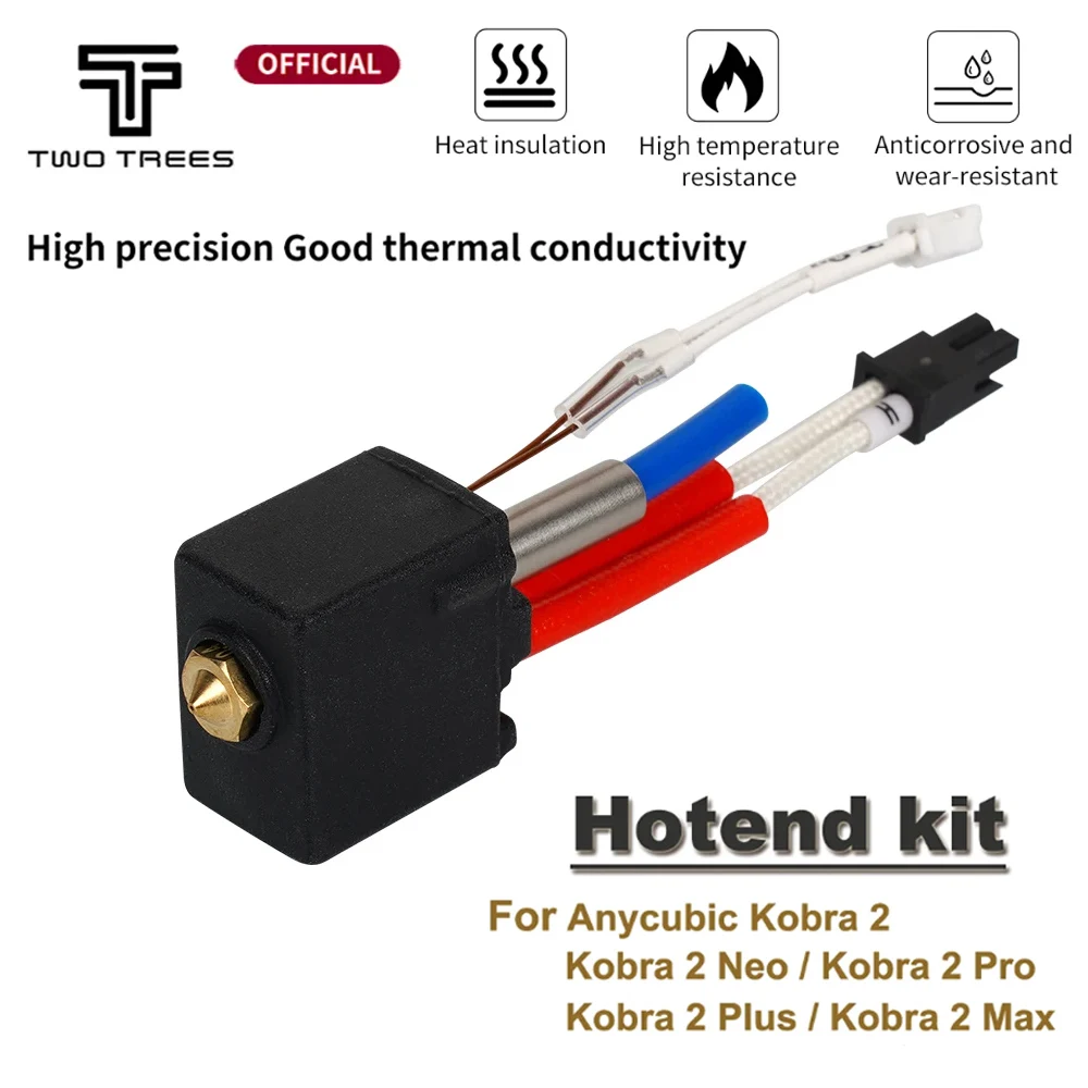 Zestaw Hotend Upgrade 24V 60W do drukarki 3D Anycubic Kobra 2 Plus/2 Max/2 Neo/2 Pro Głowica Mosiężna Dysza…