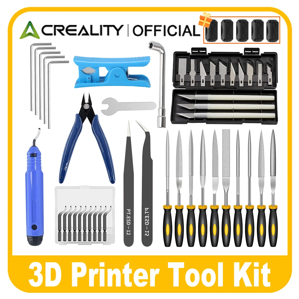 Zestaw narzędzi do drukarki 3D Creality Montaż/Usuwanie/Obróbka/Zestaw do cięcia filamentu Akcesoria do…