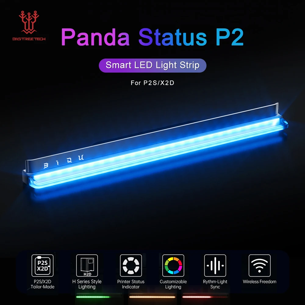 Zestaw oświetlenia LED BIGTREETECH Panda Status LED Light Bar Kit H2D-Style Lighting Rythm-Light Sync do Bambu…