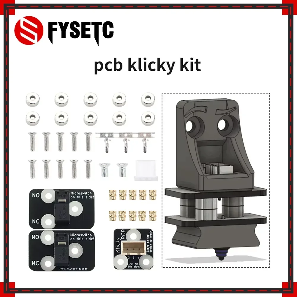 Zestaw PCB Klicky FYSETC z automatycznym poziomowaniem do drukarek 3D, modele D2F-01/D2F-01L/D2HW-A201D…