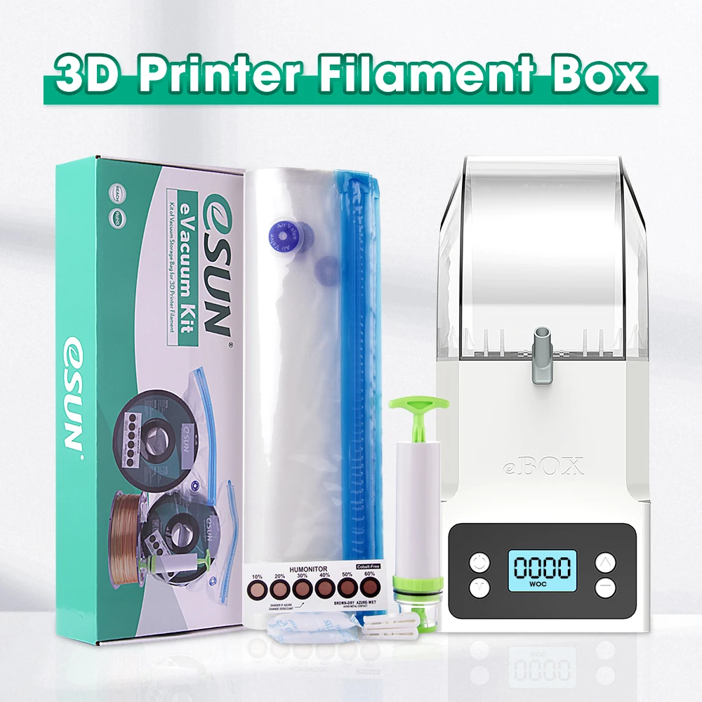 Zestaw torby do suszenia filamentów ESUN 3D Printing, do filamentów Silk PLA PETG TPU, szczelna, próżniowa…