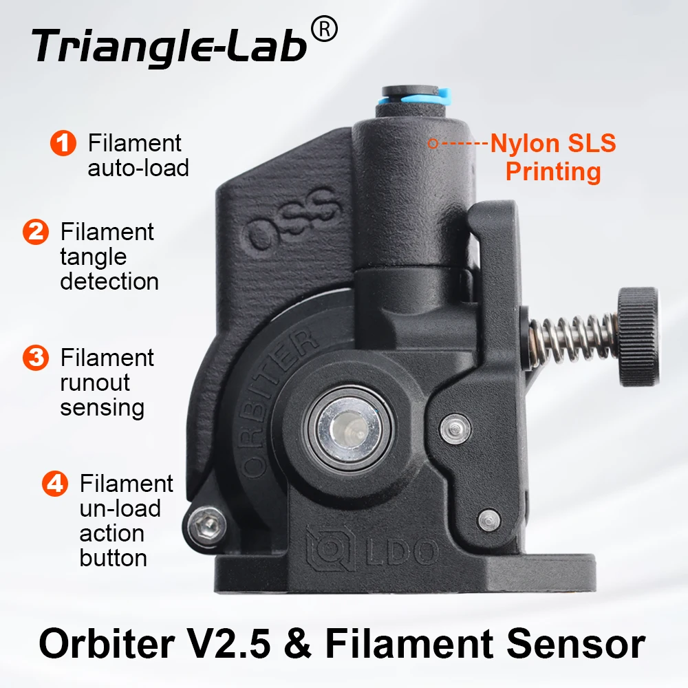 Zestawy czujnika filamentołu Trianglelab LDO Orbiter V2 Smart Filament Sensor V4.2 do wykrywania zablokowanego…