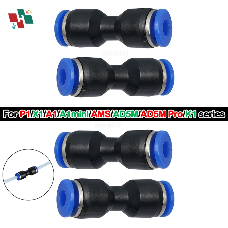 Złączka pneumatyczna do drukarki 3D Bambu Lab X1C X1 P1P P1S Rurka PTFE 1,75 mm Wytłaczarka żarnika Bambulab…