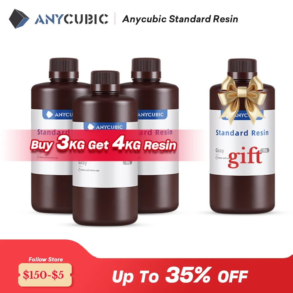 Żywica do drukarek 3D ANYCUBIC Kup 3KG Otrzymaj 4KG Standardowa Żywica Żywica do Prania Wodnego Żywica ECO Do… Żywica do drukarek 3D ANYCUBIC Kup 3KG Otrzymaj 4KG Standardowa Żywica Żywica do Prania Wodnego Żywica ECO Do…